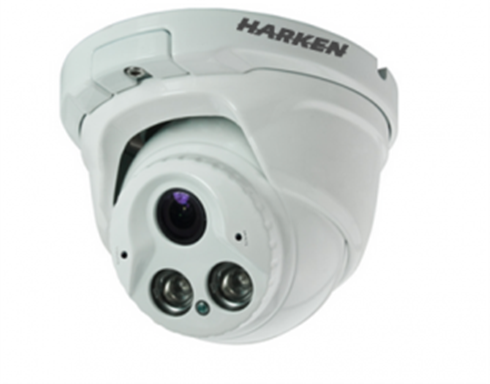 Μεταλλική κάμερα τύπου HDTVI 1080P Dome Exir μεταβλήτου φακού, λευκό χρώμα.
